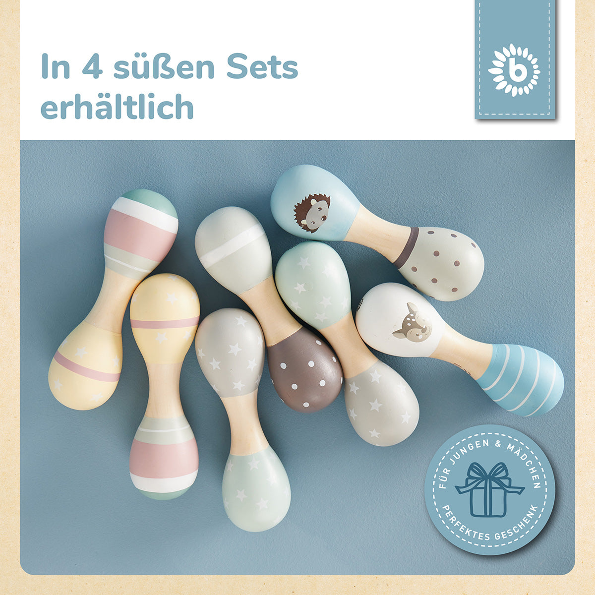 Sonagli a manubrio set da 2 animali del bosco