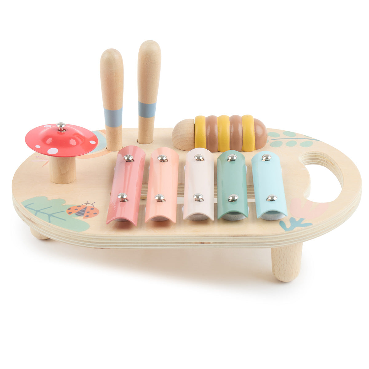 Musikspieltisch mit Xylophon – Klangstation aus Holz – Frühling