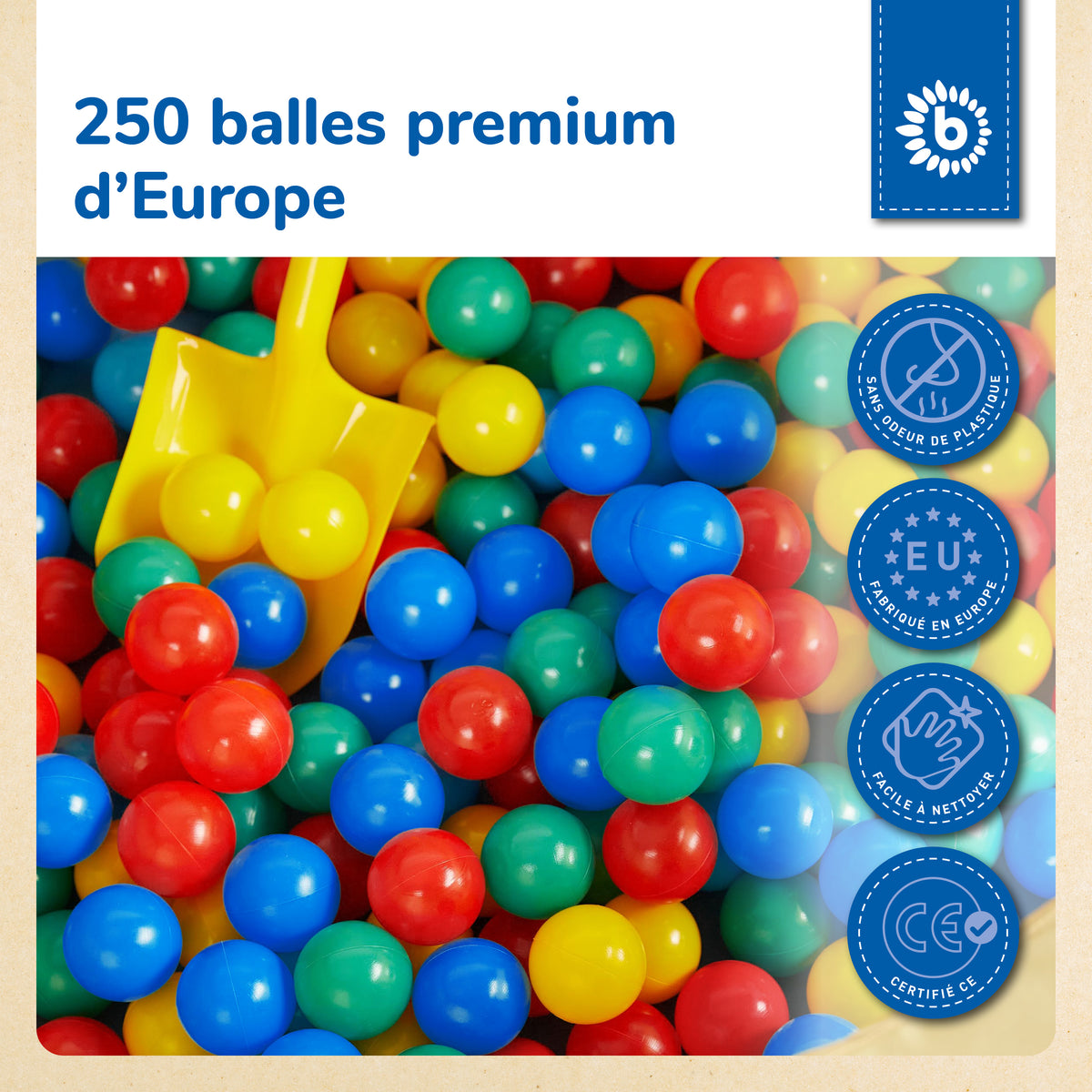 250 Bälle Color Pop - FR Infographic