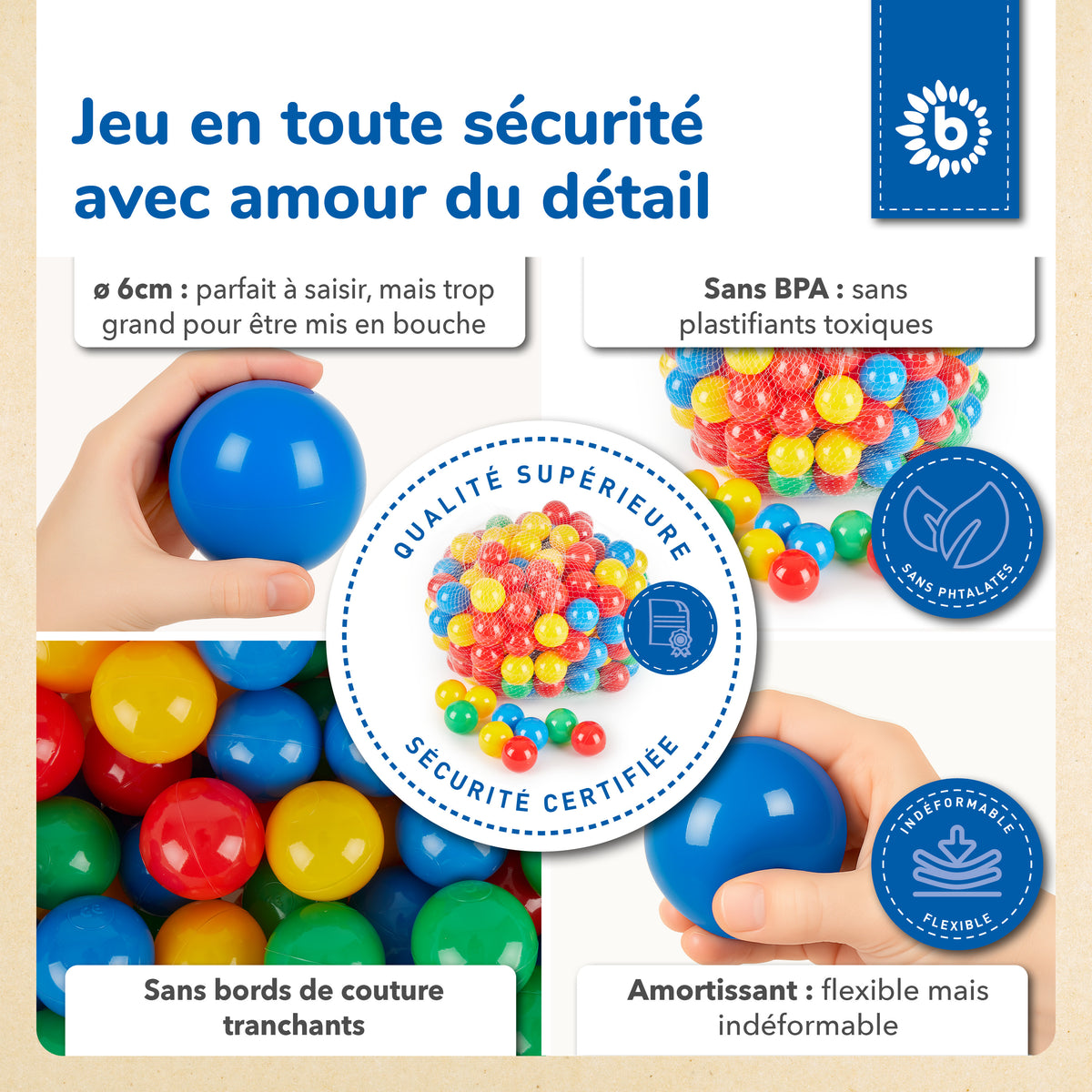 250 Bälle Color Pop - FR Infographic