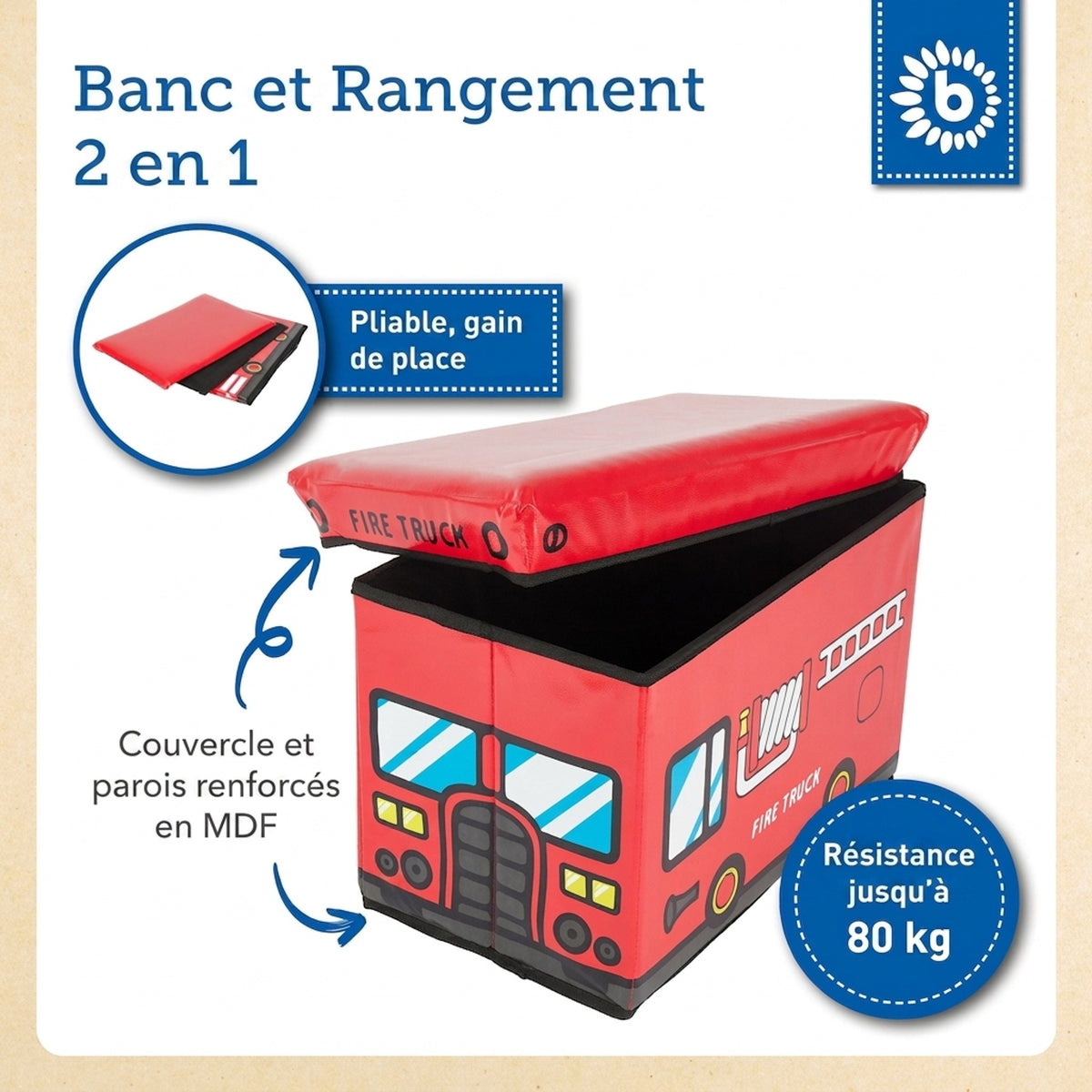 2in1 Staubox & Sitzbank Feuerwehr - FR Infographic