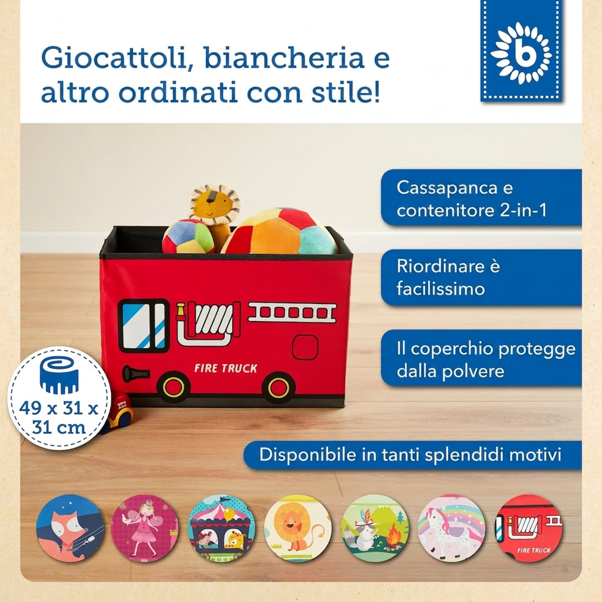 2in1 Staubox & Sitzbank Feuerwehr - IT Infographic