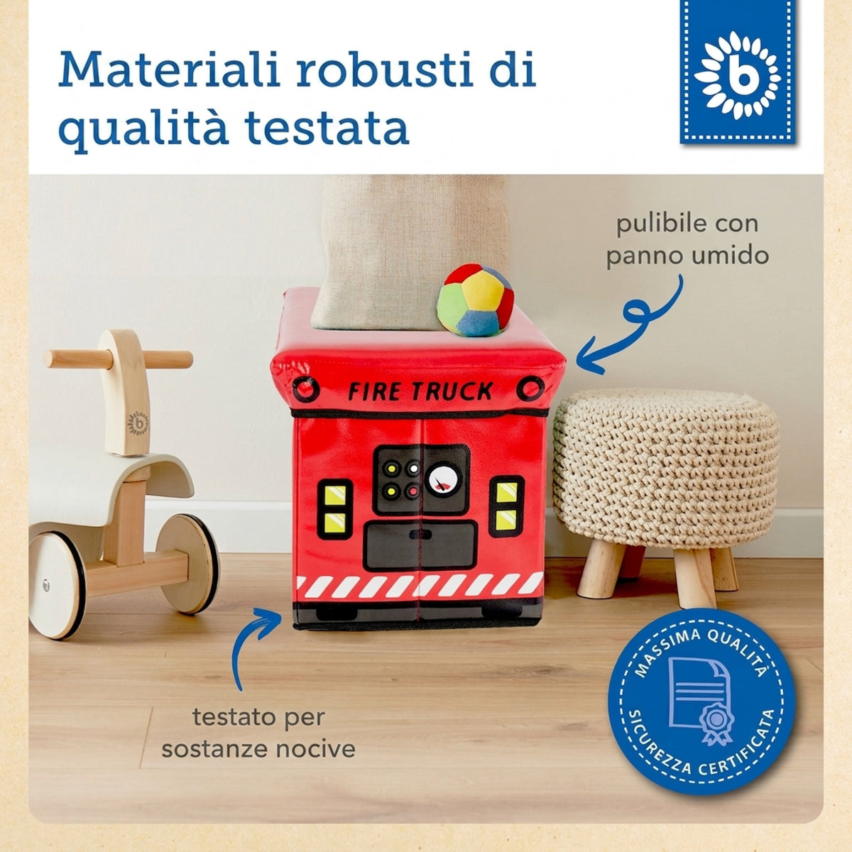 2in1 Staubox & Sitzbank Feuerwehr - IT Infographic
