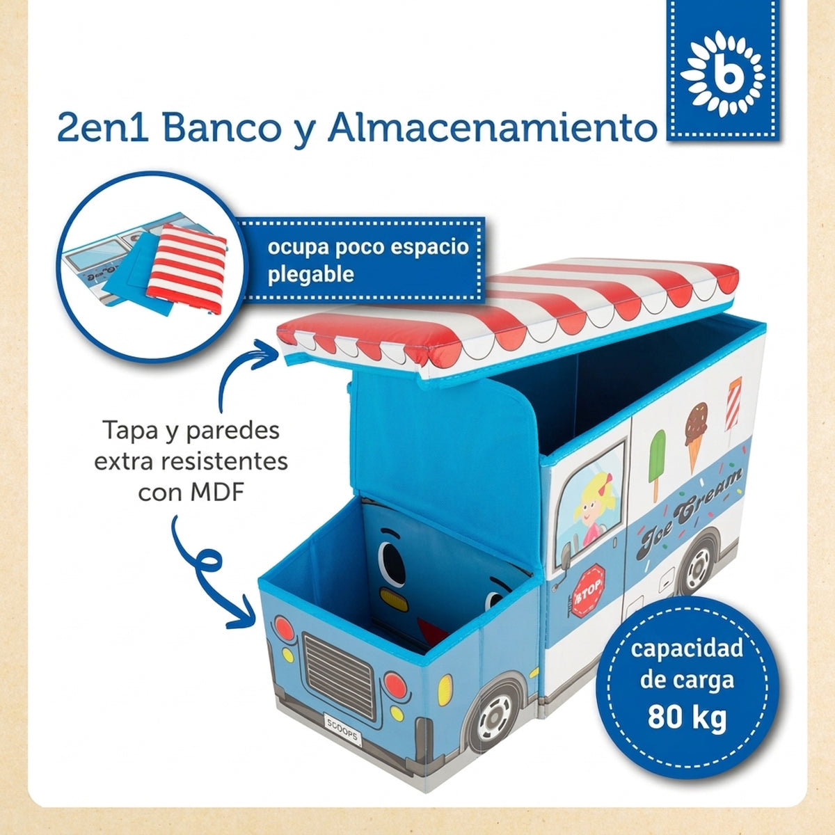 2in1 Staubox & Sitzbank Icecream - ES Infographic