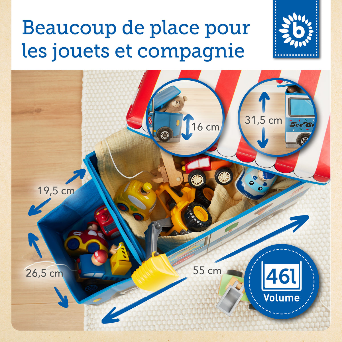 2in1 Staubox & Sitzbank Icecream - FR Infographic