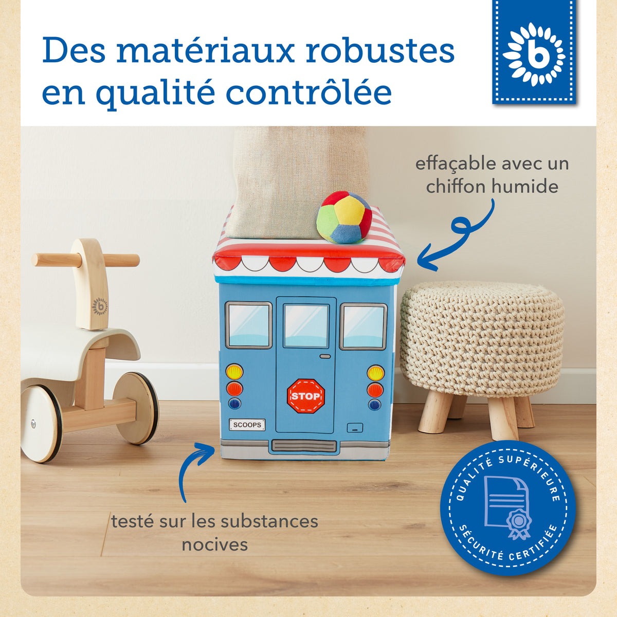2in1 Staubox & Sitzbank Icecream - FR Infographic