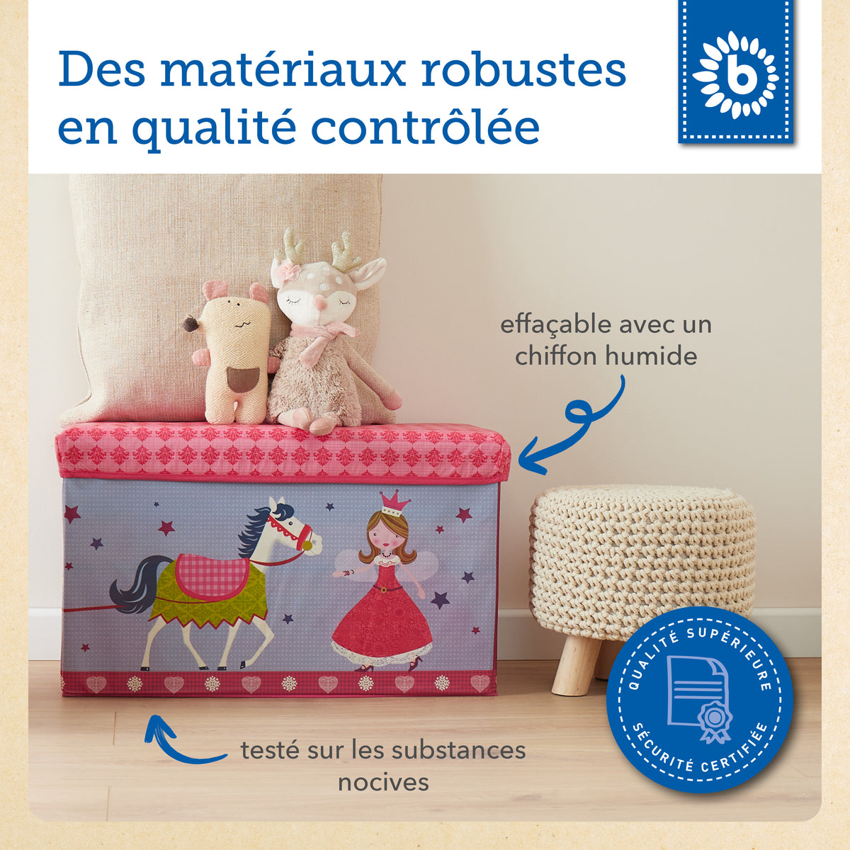 2in1 Staubox & Sitzbank Prinzessin - FR Infographic