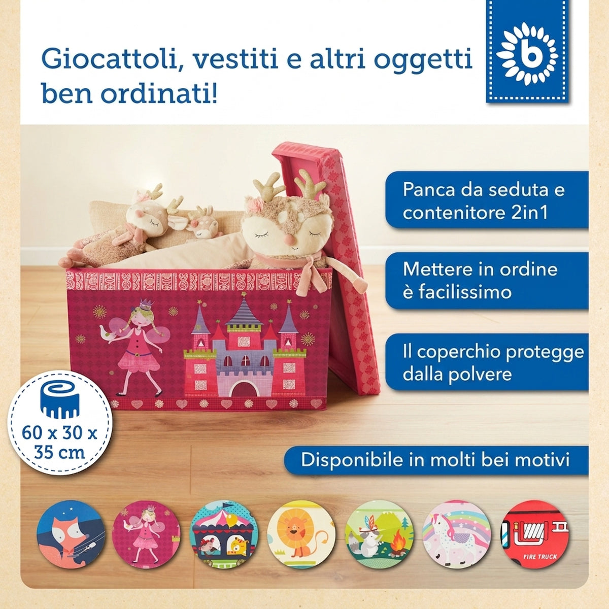 2in1 Staubox & Sitzbank Prinzessin - IT Infographic