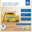 2in1 Staubox & Sitzbank Schulbus - FR Infographic