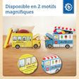 2in1 Staubox & Sitzbank Schulbus - FR Infographic