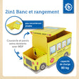 2in1 Staubox & Sitzbank Schulbus - FR Infographic