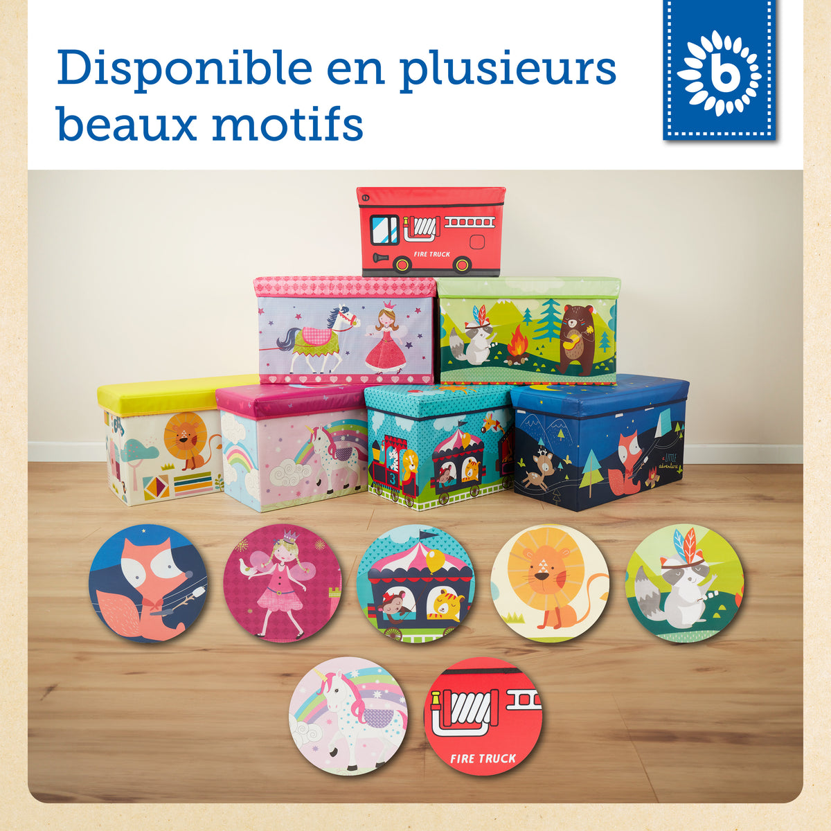 2in1 Staubox & Sitzbank Zirkus - FR Infographic