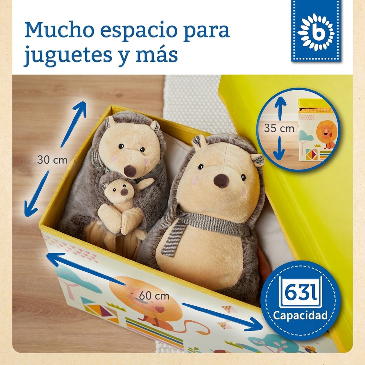 2in1 Staubox & Sitzbank Zoo - ES Infographic