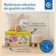 2in1 Staubox & Sitzbank Zoo - FR Infographic