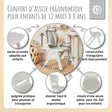 2x Kindertisch Silver & 4x Kinderstuhl Silver - FR Infographic