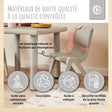 2x Kindertisch Silver & 4x Kinderstuhl Silver - FR Infographic