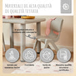 2x Kindertisch Silver & 4x Kinderstuhl Silver - IT Infographic