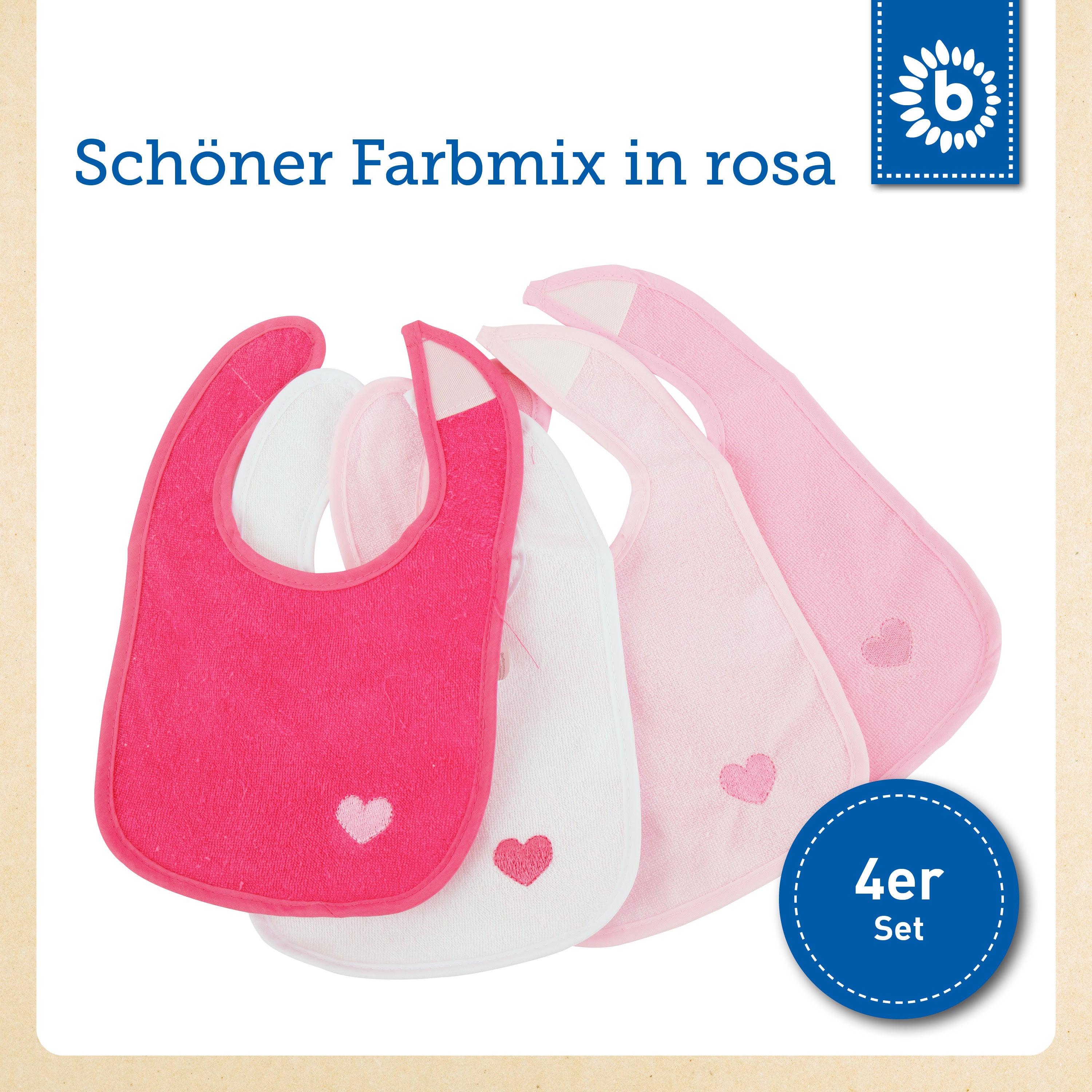 Lot de 4 bavoirs Cherry Blossom