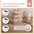 3er Kofferset Ella Dreamy Flowers - FR Infographic
