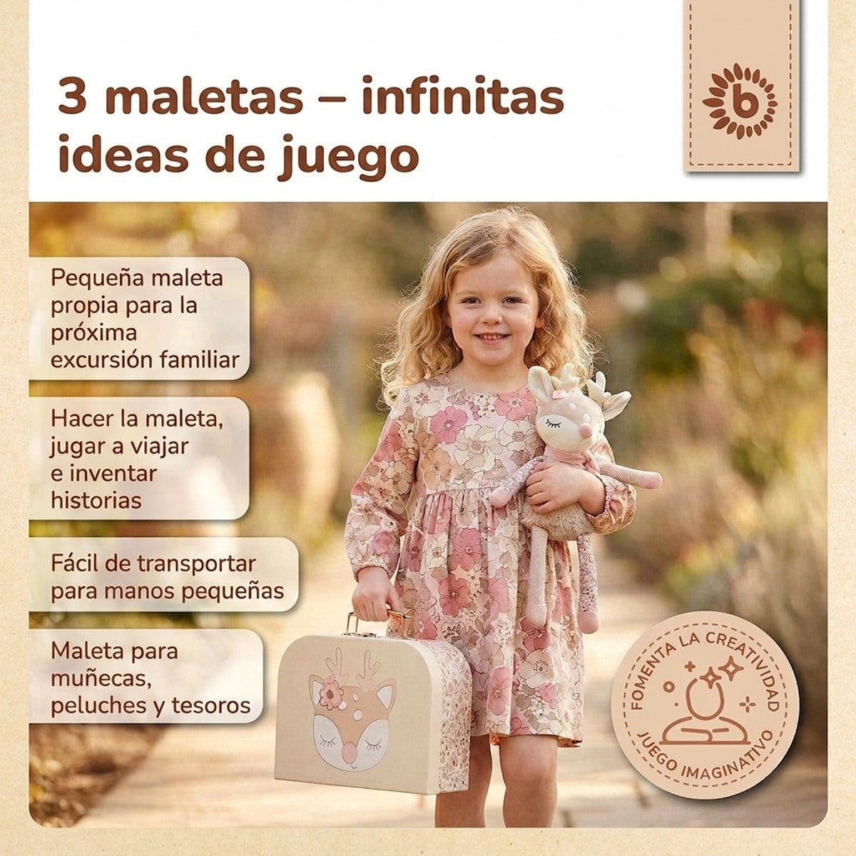 3er Kofferset Ella Vintage Flowers - ES Infographic