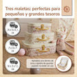 3er Kofferset Ella Vintage Flowers - ES Infographic