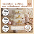 3er Kofferset Ella Vintage Flowers - FR Infographic