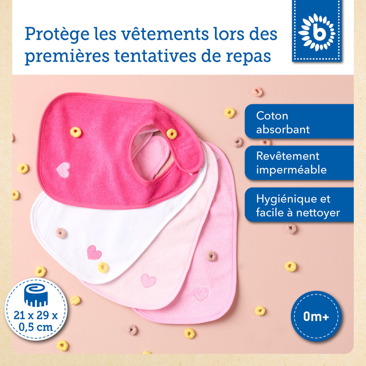 4er Set Lätzchen Cherry Blossom - FR Infographic