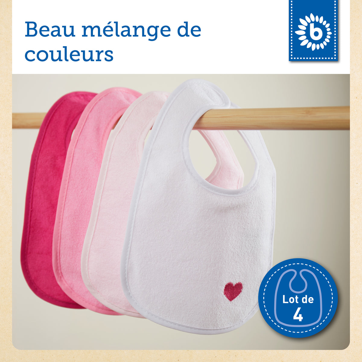 4er Set Lätzchen Cherry Blossom - FR Infographic