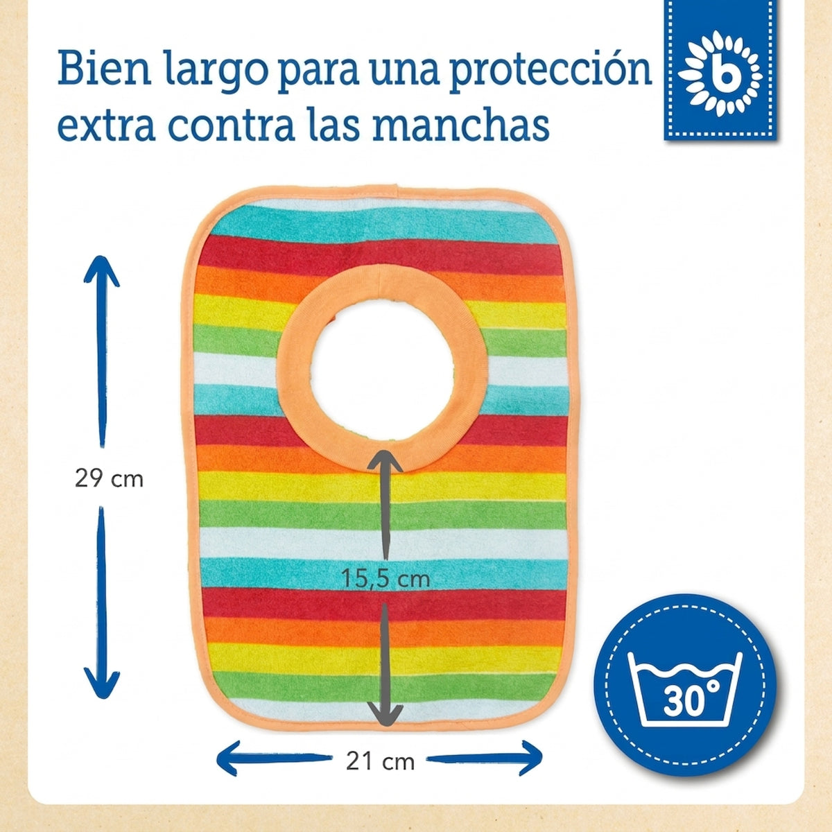 6er Set Schlupflätzchen Rainbow - ES Infographic