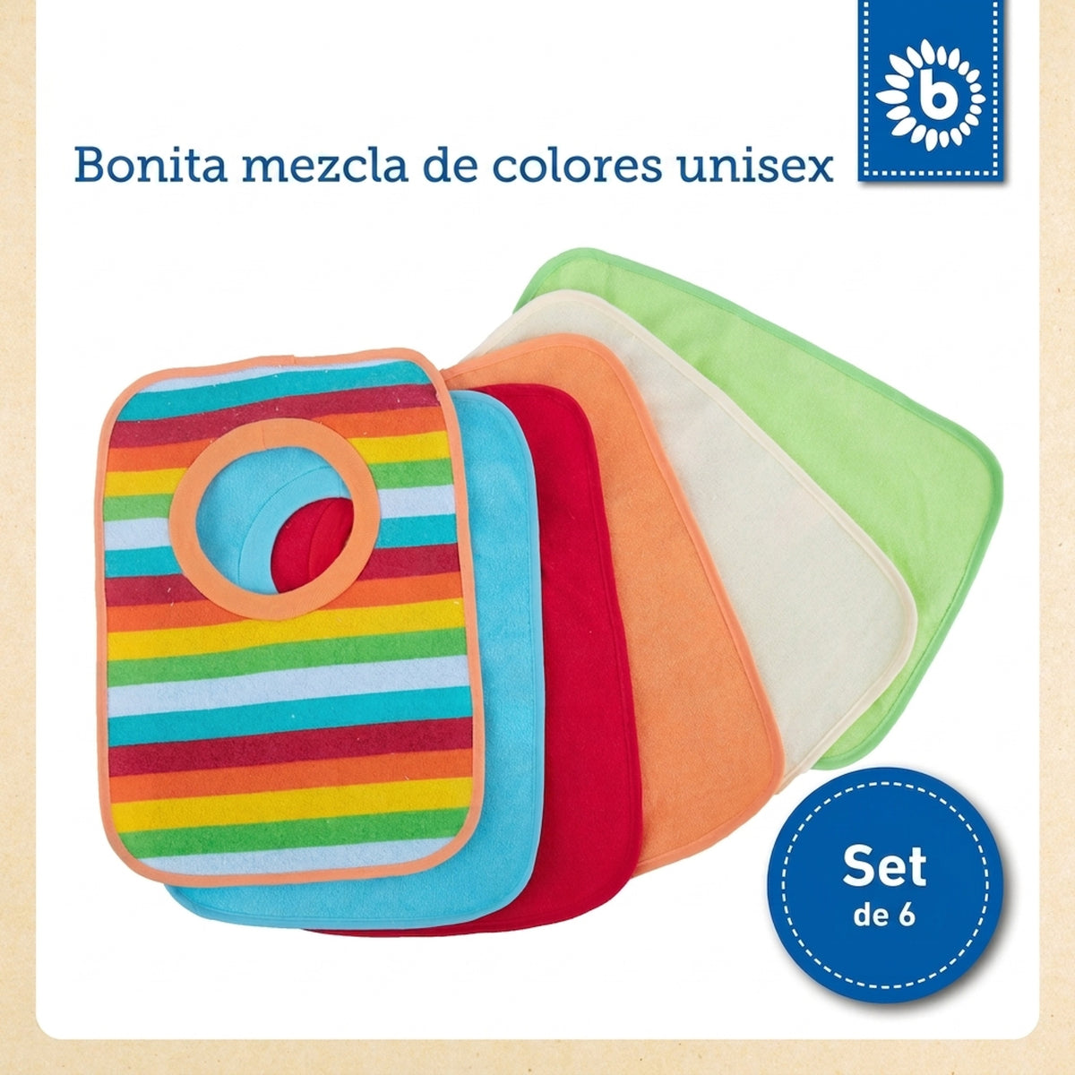 6er Set Schlupflätzchen Rainbow - ES Infographic