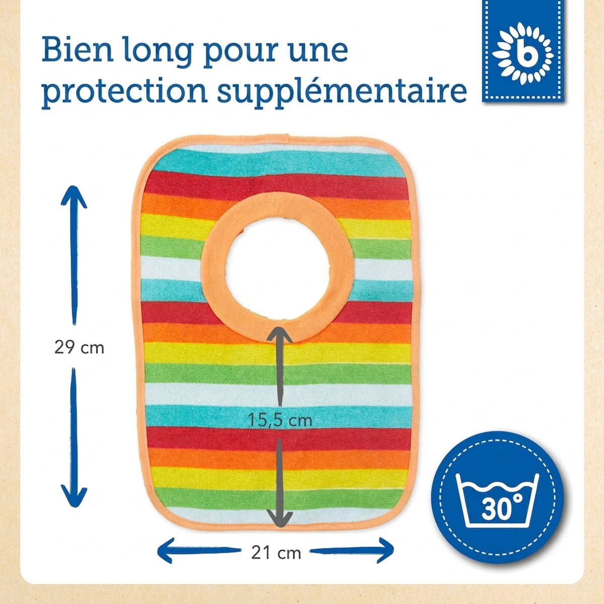 6er Set Schlupflätzchen Rainbow - FR Infographic