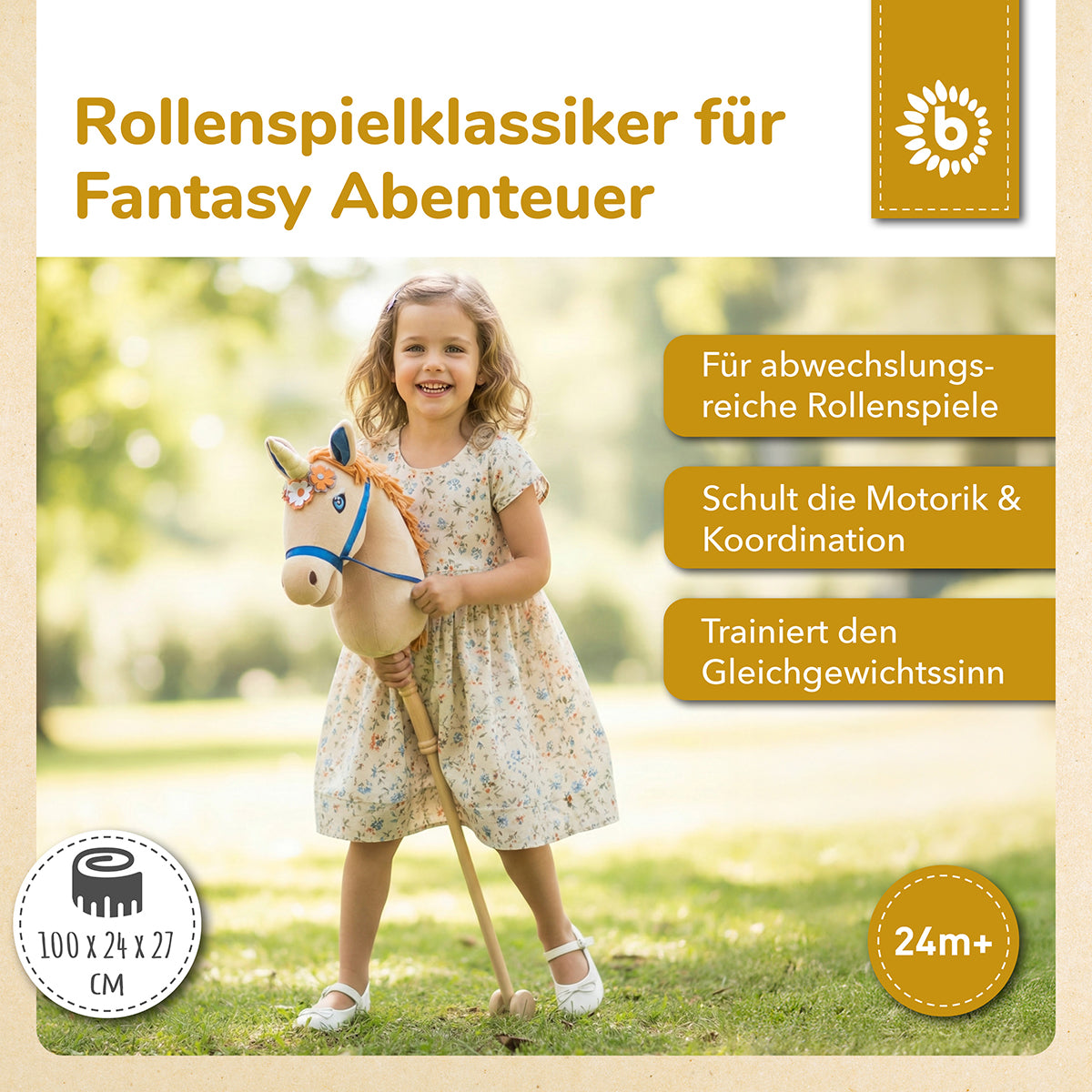 CAVALLO CON BASTONE UNICORNO MAGIC