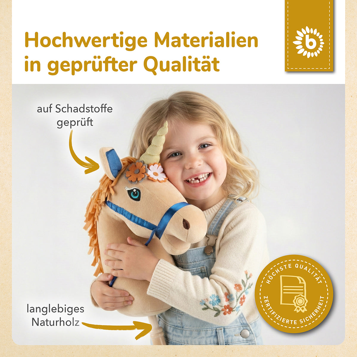 CAVALLO CON BASTONE UNICORNO MAGIC