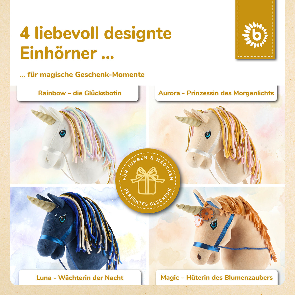 CAVALLO CON BASTONE UNICORNO MAGIC