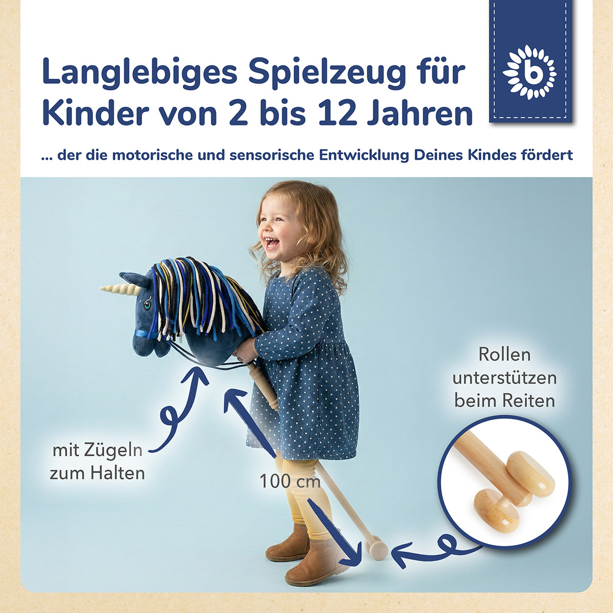 CAVALLO CON BASTONE UNICORNO LUNA