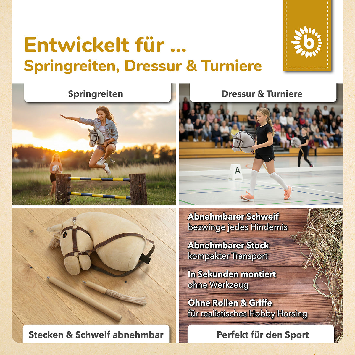 HOBBY HORSE BEIGE - GRÖSSE S