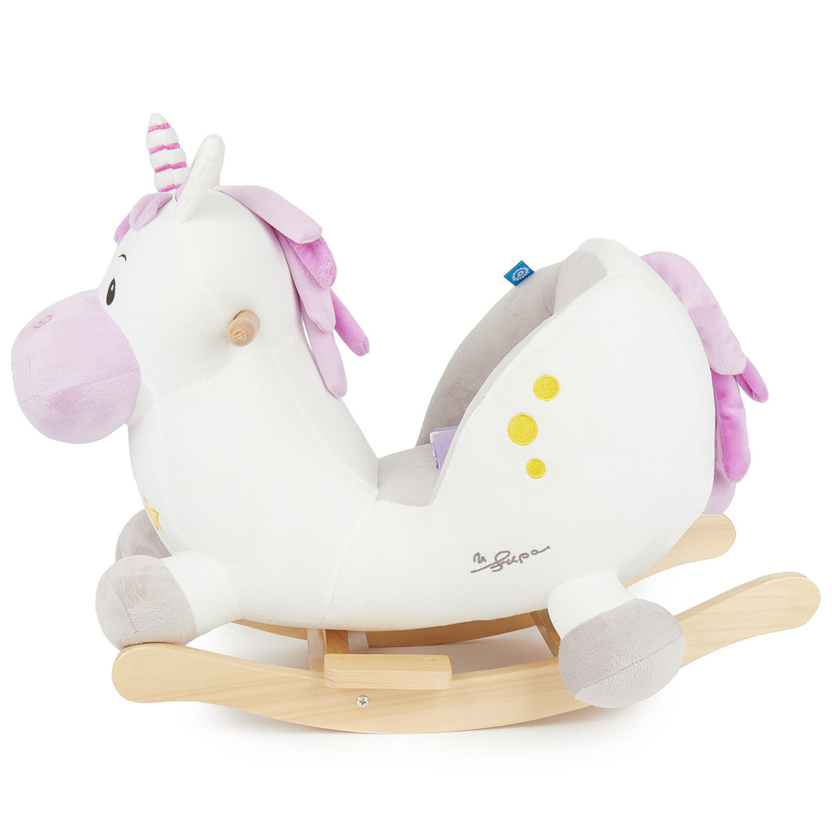 Animale a dondolo per bebè Unicorno Hörnchen