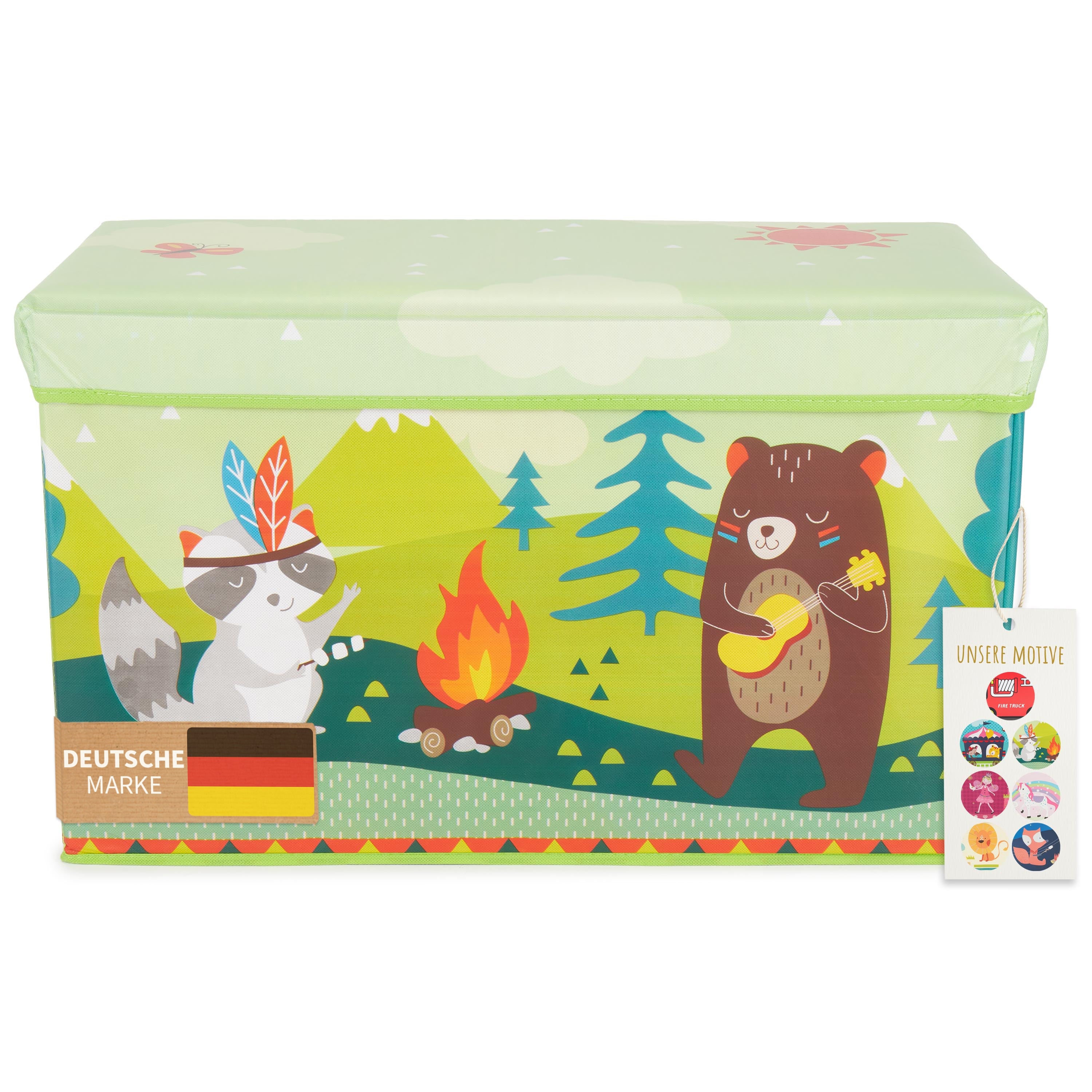 2in1 Staubox & Sitzbank Waldtiere