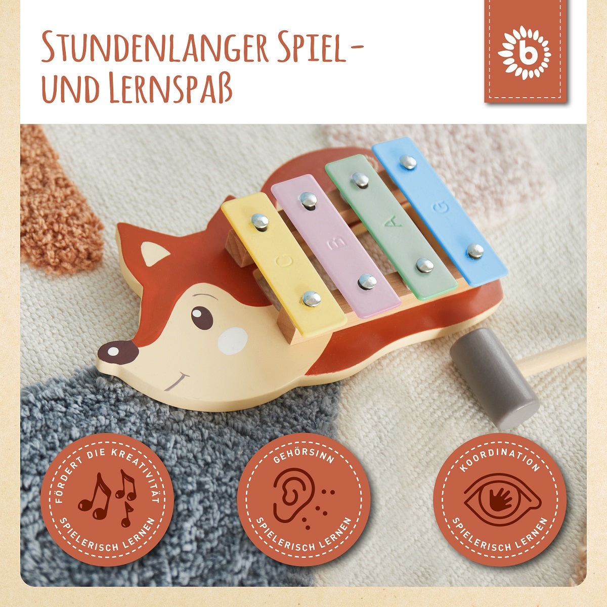 Mini xilofono volpe FSC®