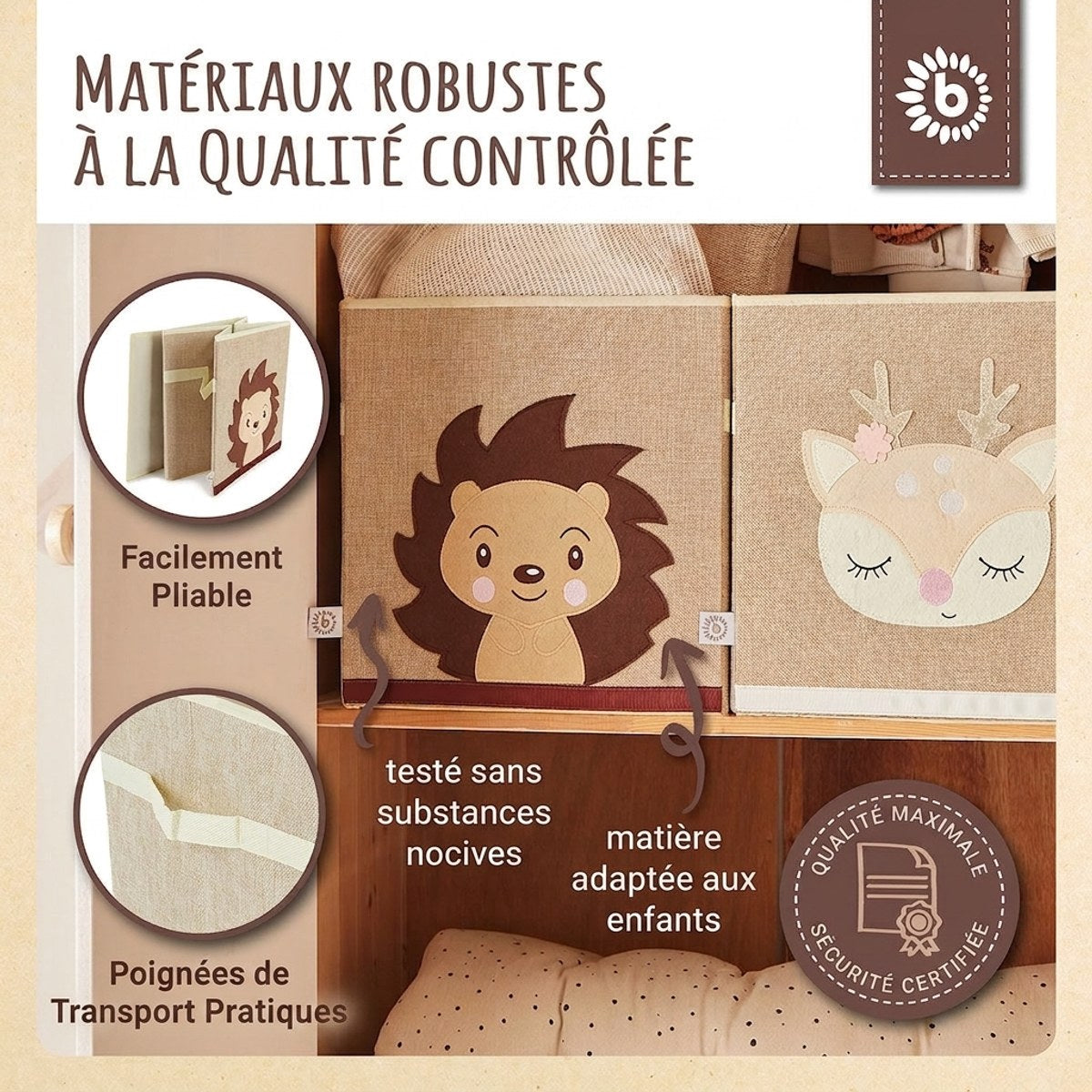 Aufbewahrungsbox Igel Piksi - FR Infographic
