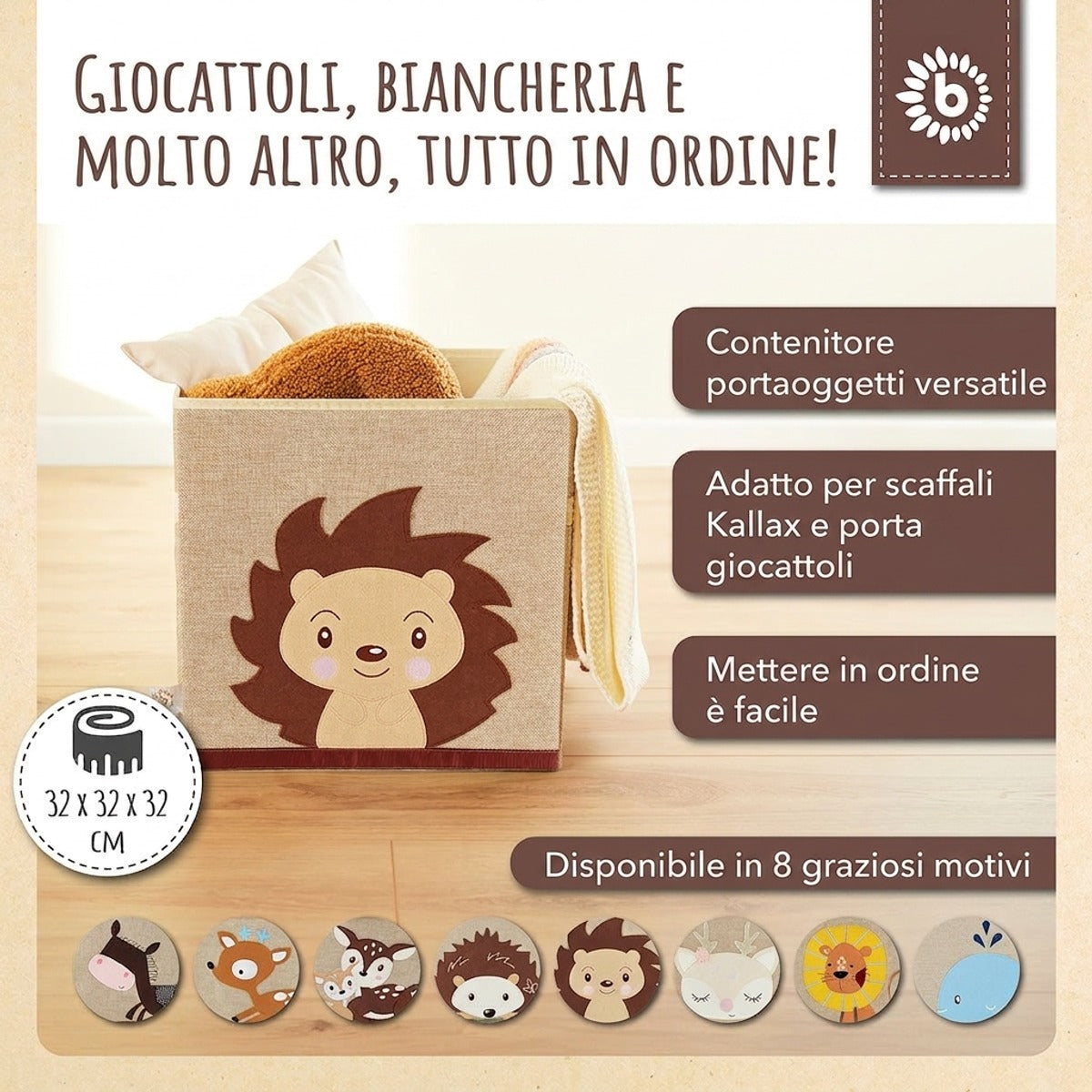 Aufbewahrungsbox Igel Piksi - IT Infographic