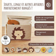 Aufbewahrungsbox Igel Piksi mit Deckel - FR Infographic