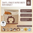Aufbewahrungsbox Igel Piksi mit Deckel - FR Infographic