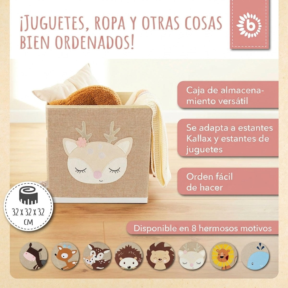Aufbewahrungsbox Reh Ella - ES Infographic