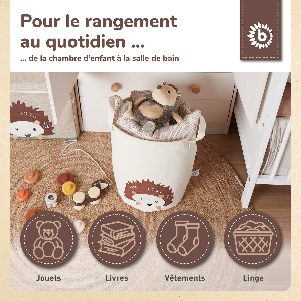 Aufbewahrungskorb Igel - FR Infographic