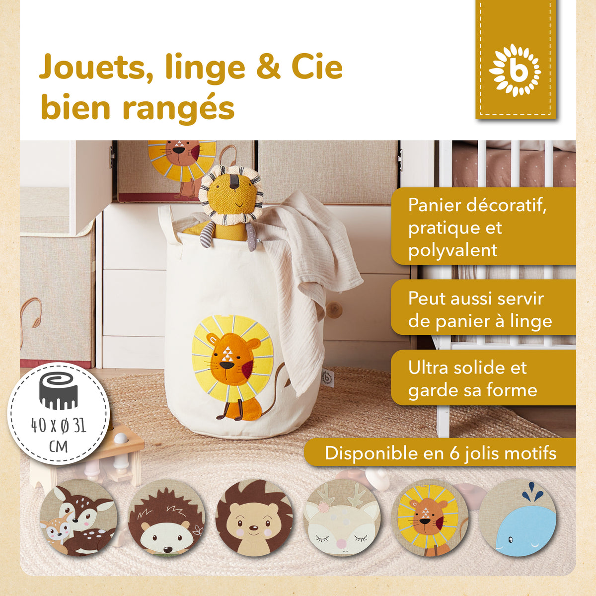 Aufbewahrungskorb Löwe - FR Infographic