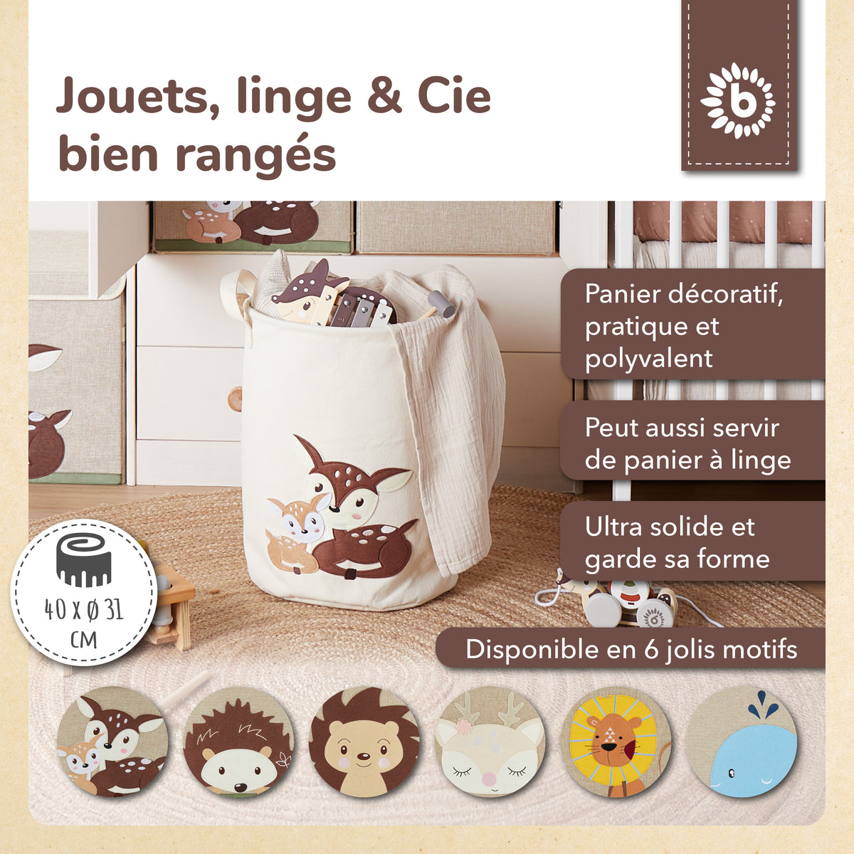 Aufbewahrungskorb Rehe - FR Infographic