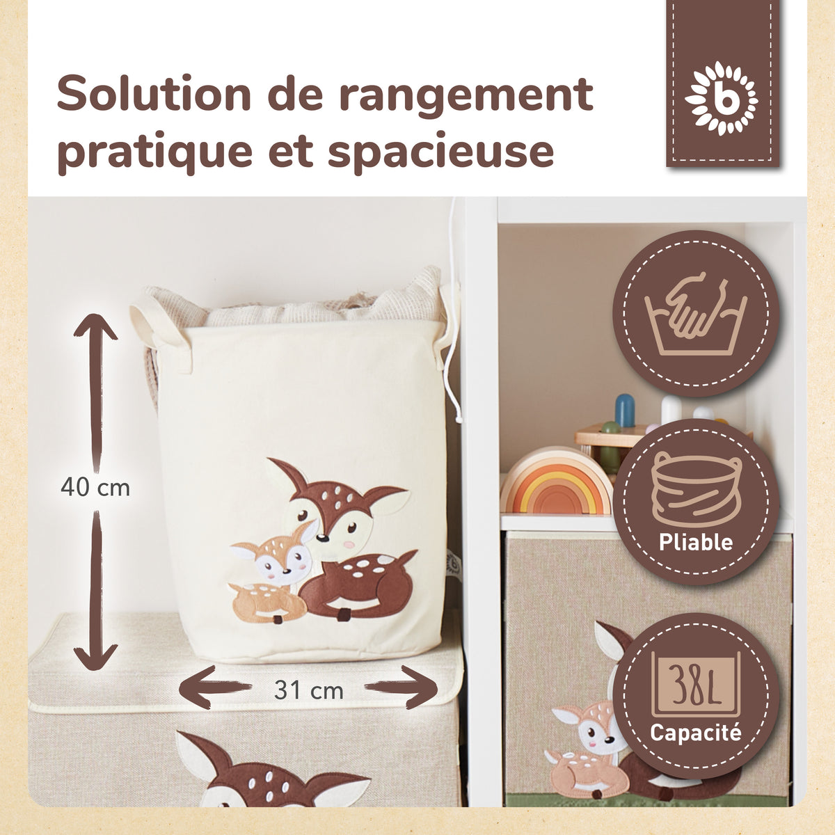 Aufbewahrungskorb Rehe - FR Infographic