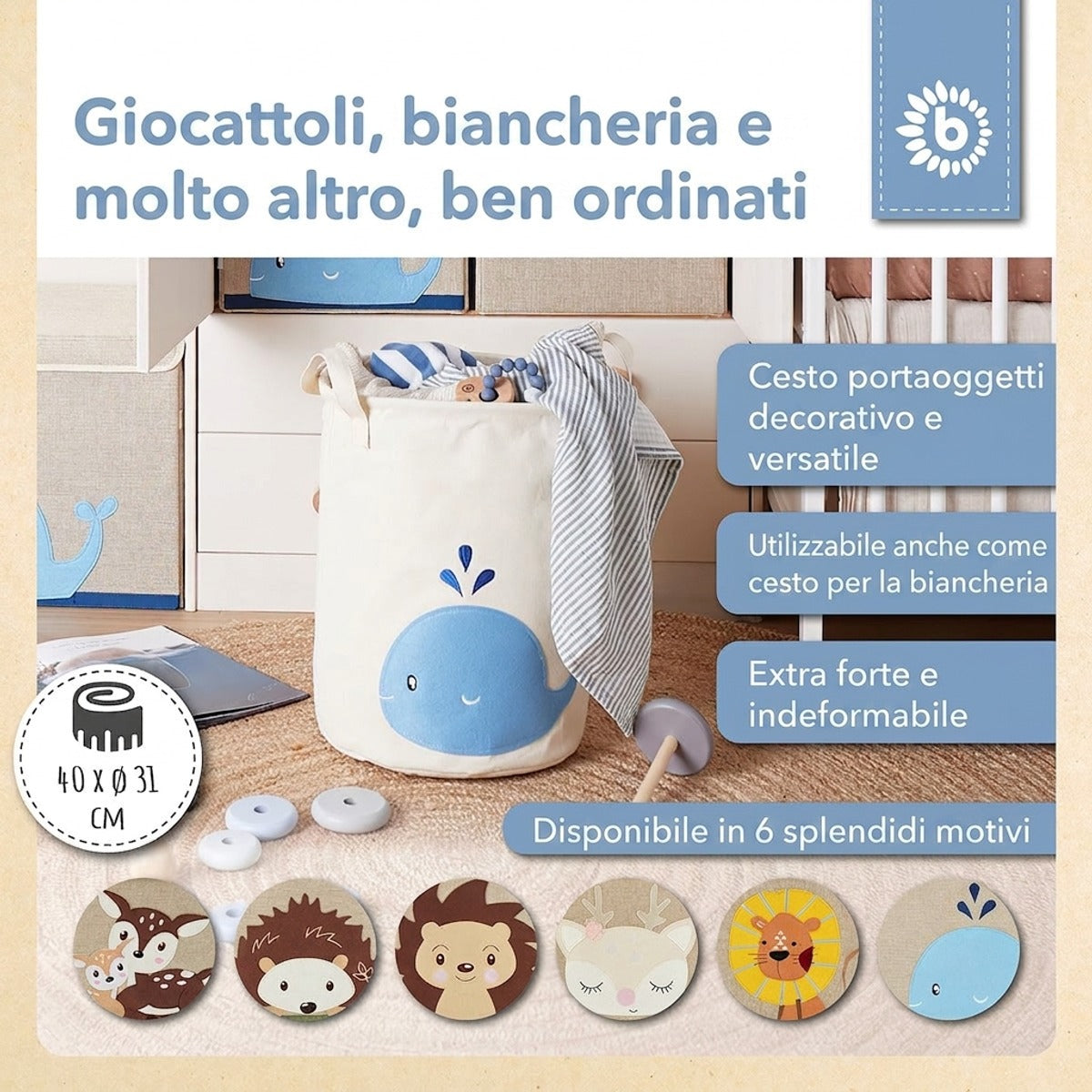 Aufbewahrungskorb Wal - IT Infographic
