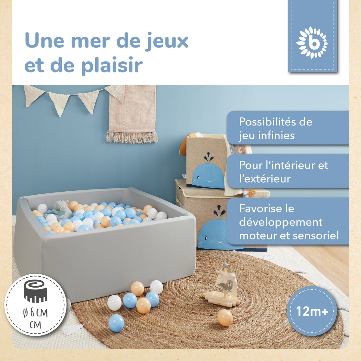 Bälle Beach 100 Stück - FR Infographic